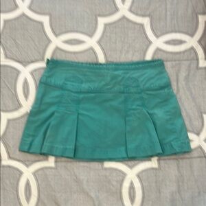 Vanilla Star Green Pleated Mini Skirt Athletic